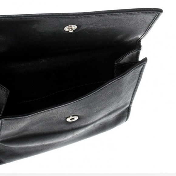 Gucci Black Leather Bifold Wallet w/ Silver Snap | Made in Italy - Picture 3 of 8